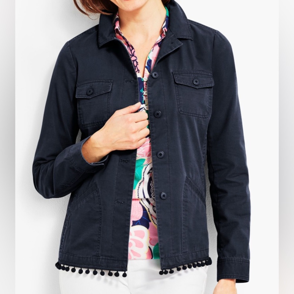 Talbot Sz S Navy Blue Twill Women’s Jacket